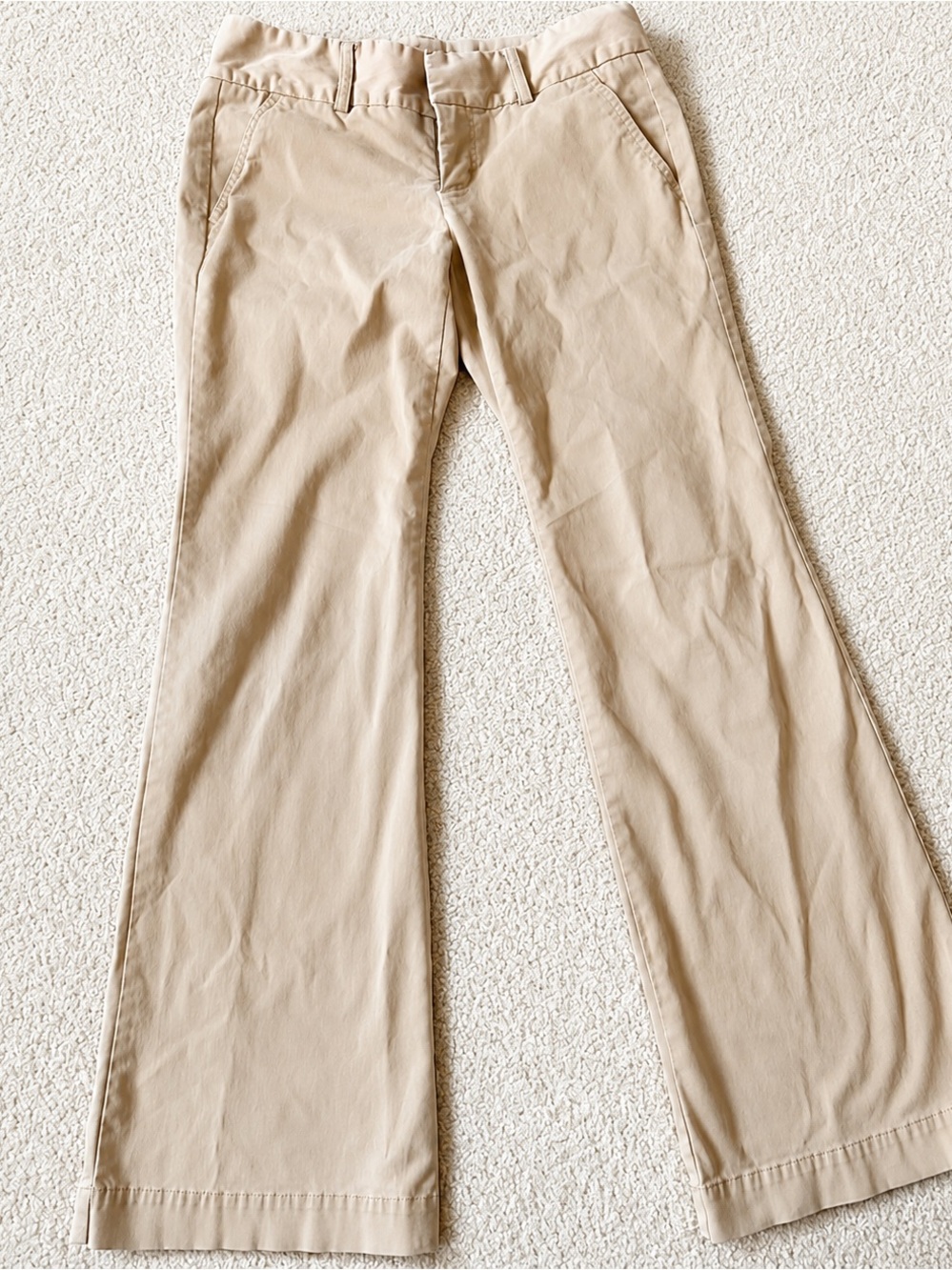 Express Wide Leg Khaki Pants Size 8 Beige Work Office Trousers High Rise